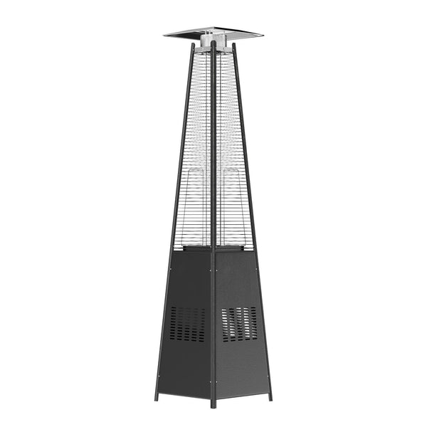 Havana Outdoors Gas Pyramid Flame Heater 13KW Steel Regulator Black