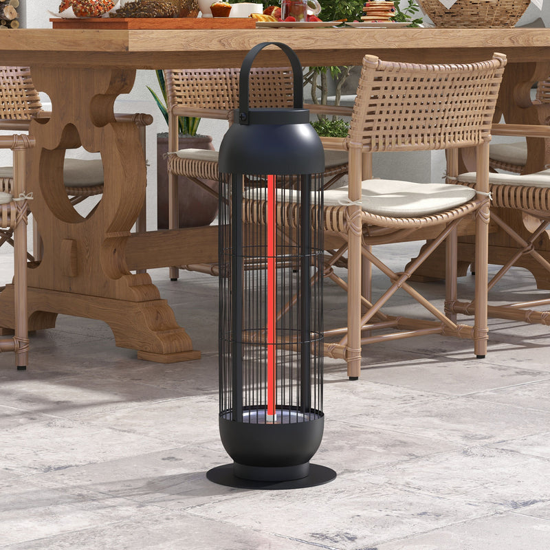 Havana Outdoors Portaheat 1000 Electric Heater Patio Stainless Steel Black