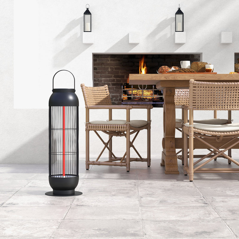 Havana Outdoors Portaheat 1000 Electric Heater Patio Stainless Steel Black