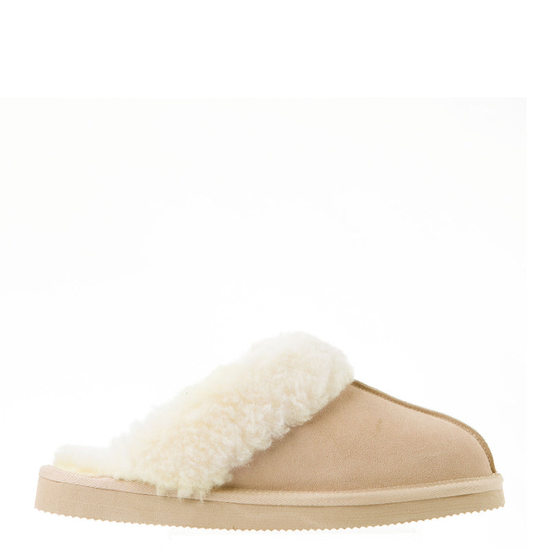 Uggaroo Ugg Scuff Slippers Womens Leather Upper Wool Lining Breathable