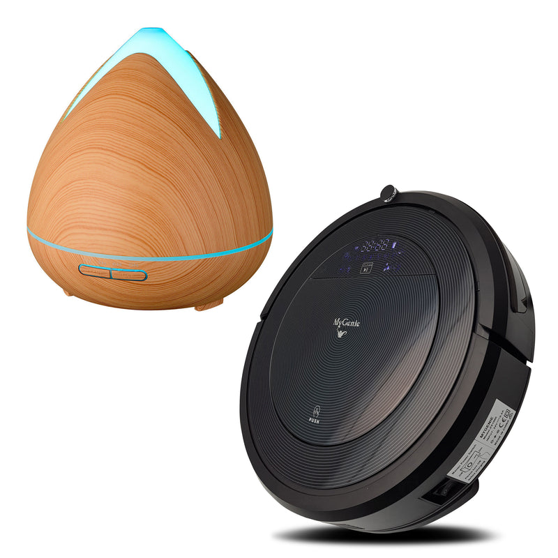 MyGenie ZX1000 Robotic Vacuum Cleaner with Bonus Aroma Diffuser with 3 Oils