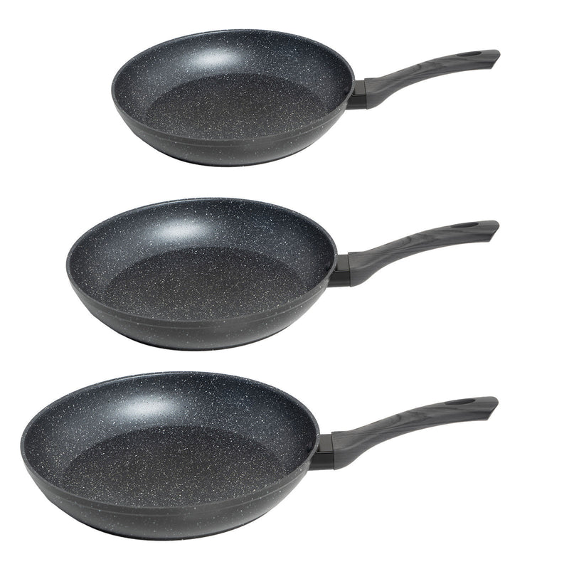 StoneChef 3 Piece Fry Pan Set 20cm 24cm 28cm Kitchen Set