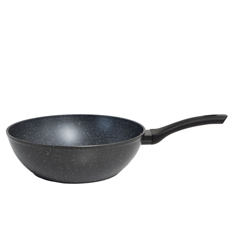 Stone Chef 3 Piece Set - 28cm Wok, 20cm Saucepan + Lid, 28cm Deep Frypan + Lid