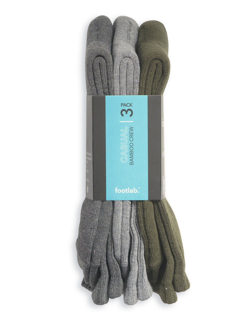 Mens 12 Pack Socks Casual Bamboo Crew