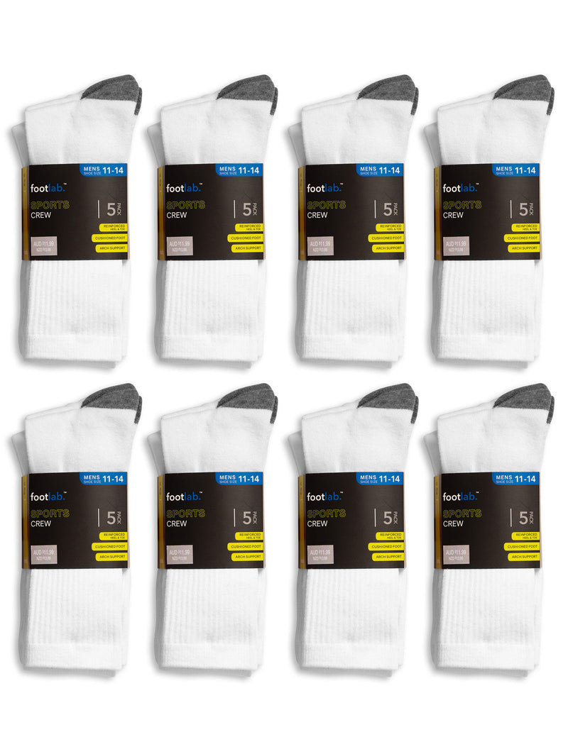 Mens 40 Pack Socks Sports Crew