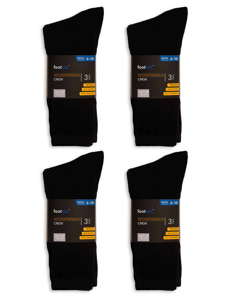 Mens 12 Pack Socks Workwear Crew, Acrylic