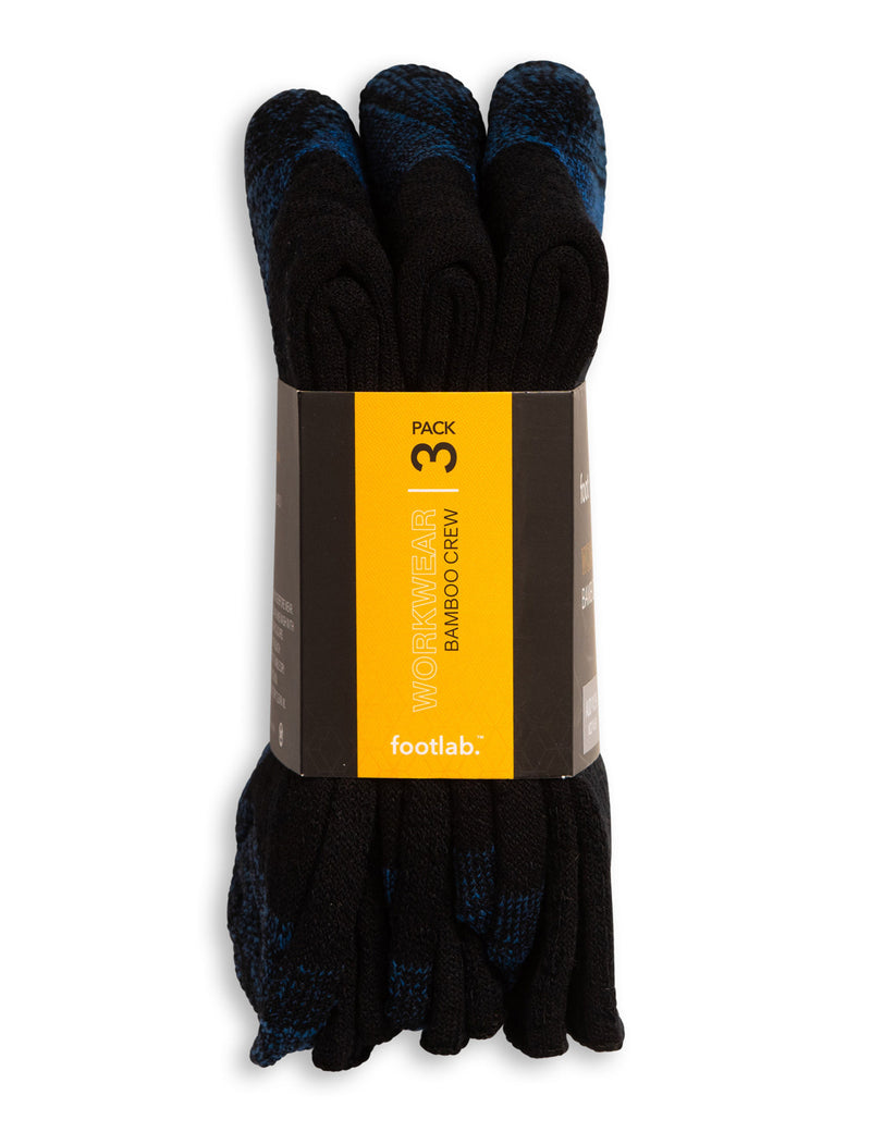 Mens 24 Pack Socks Workwear Crew, Bamboo