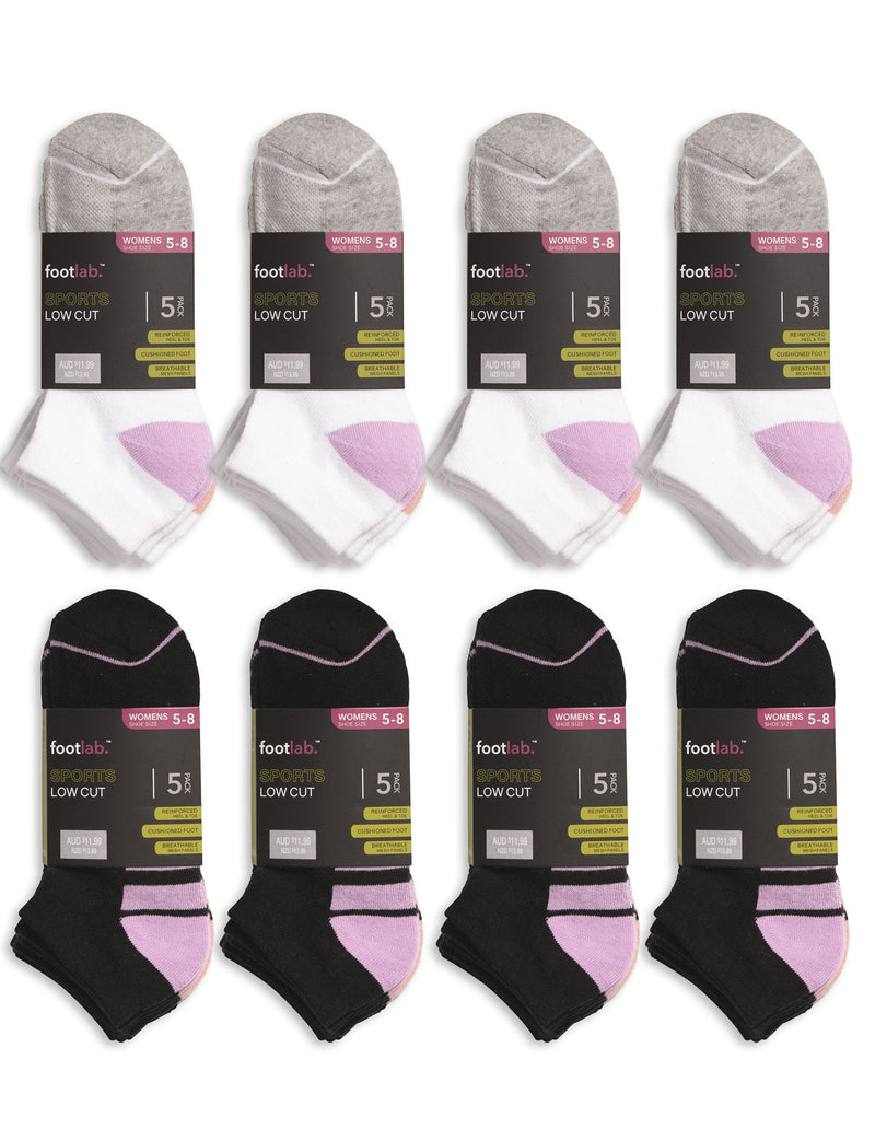 Womens 40 Pack Socks Sports Low Cut