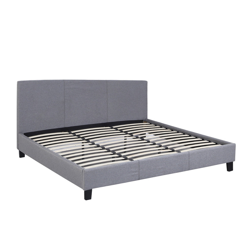 Milano Sienna Luxury Bed Frame Base And Headboard Solid Wood Padded Fabric