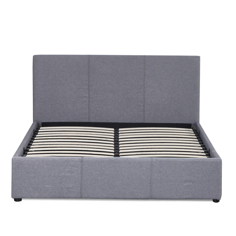 Milano Luxury Gas Lift Bed Frame Base And Headboard With Storage All Sizes