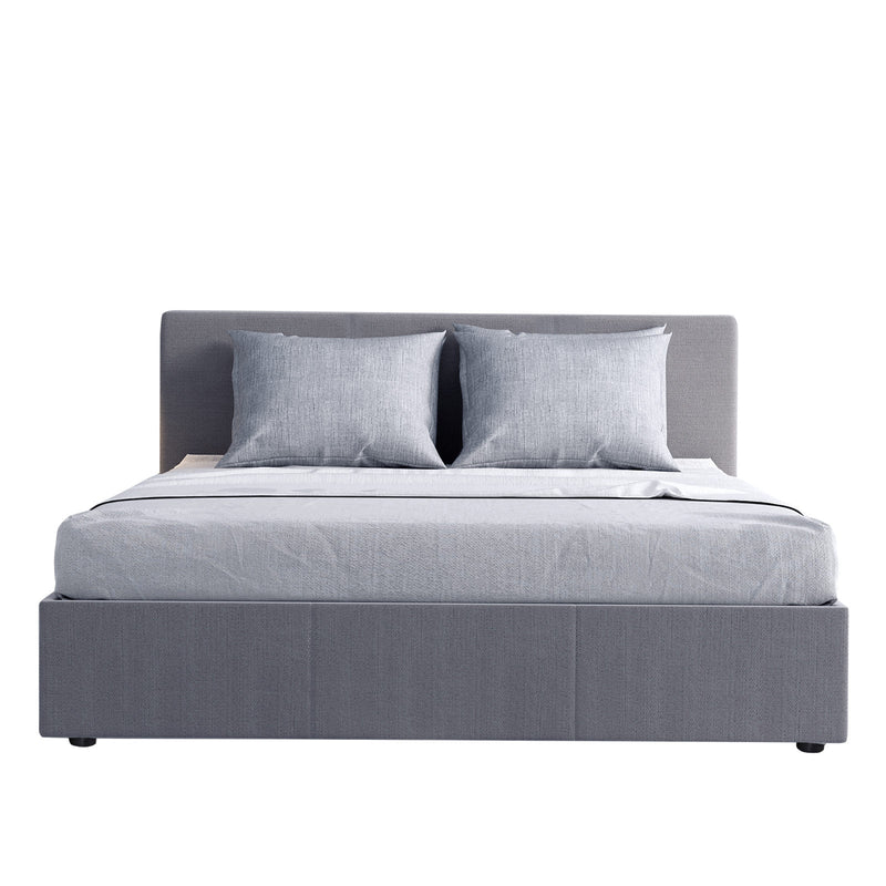 Milano Luxury Gas Lift Bed Frame Base And Headboard With Storage All Sizes