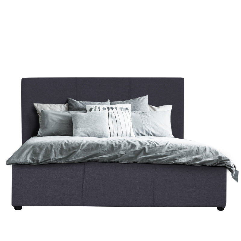 Milano Luxury Gas Lift Bed Frame Base And Headboard With Storage All Sizes