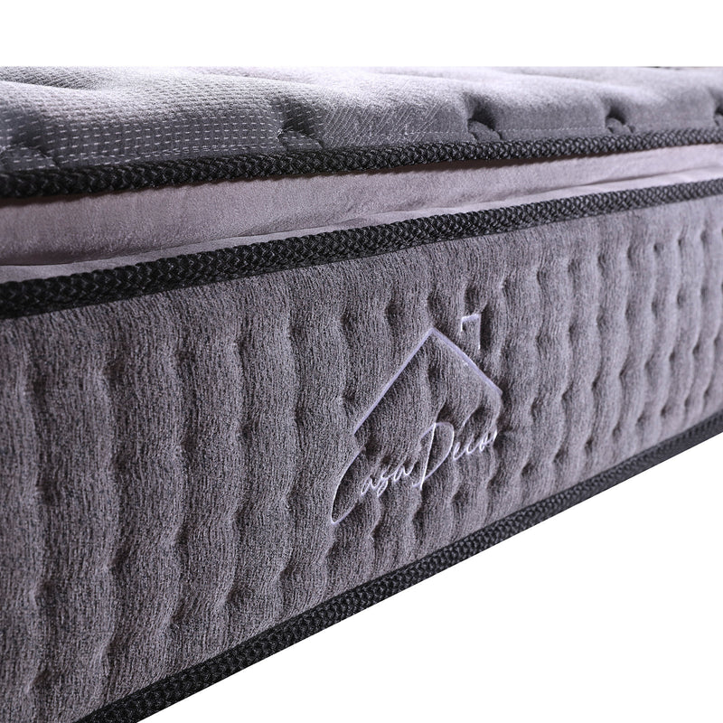 Casa Decor Bamboo Charcoal Mattress Pocket Spring Pillowtop 5 Zone 32cm Depth