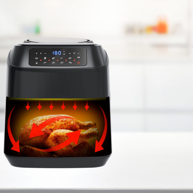 Kitchen Couture 11.5 Litre Air Fryer Multifunctional LCD Digital Display Black