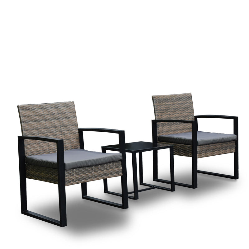 Arcadia Furniture Outdoor 3 Piece Wicker Rattan Patio Set Garden Patio Home