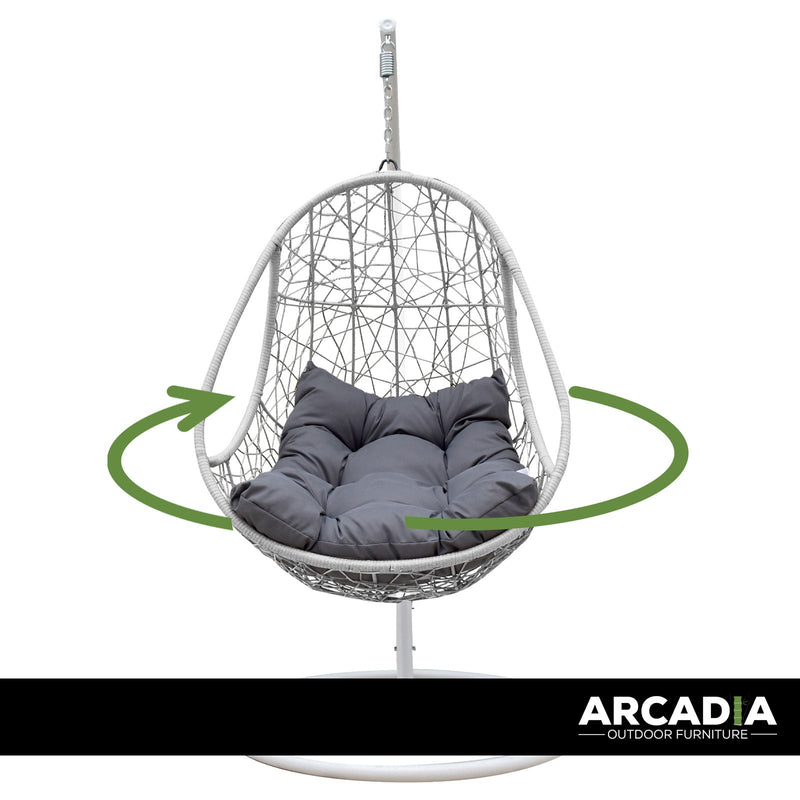 Arcadia Furniture Rocking Egg Chair Swing Lounge Hammock Pod Wicker Curved