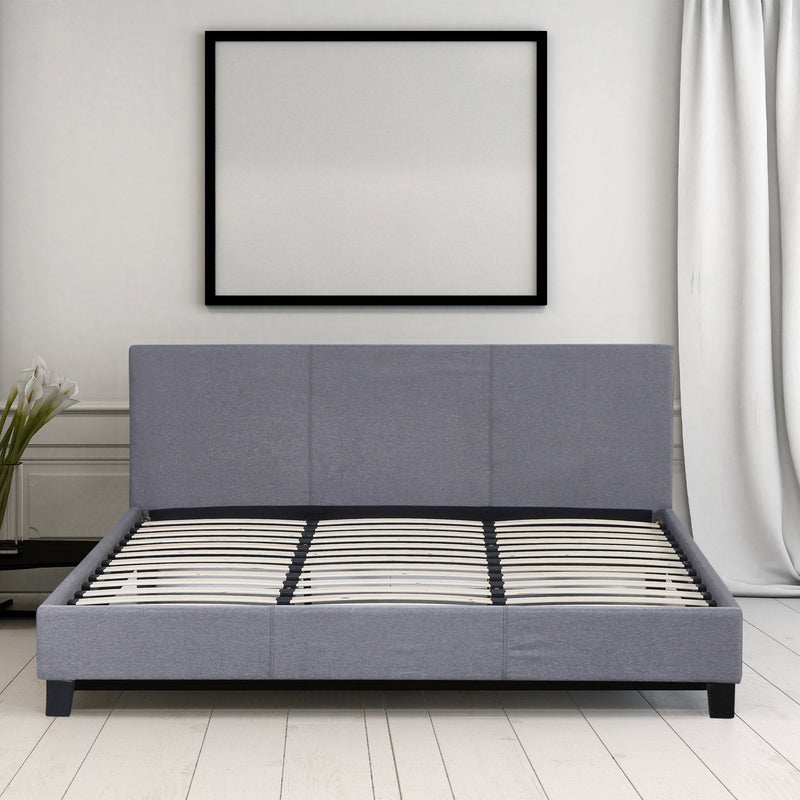 Milano Sienna Luxury Bed Frame Base And Headboard Solid Wood Padded Fabric