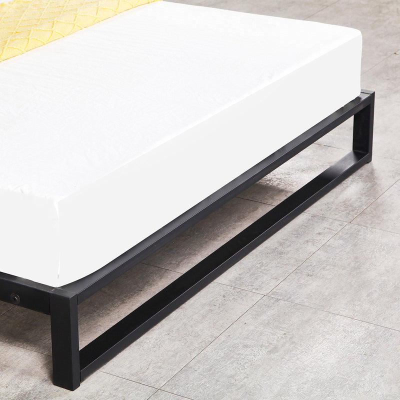 Milano Decor Florence Metal Bed Frame Mattress Base Platform Modern Black