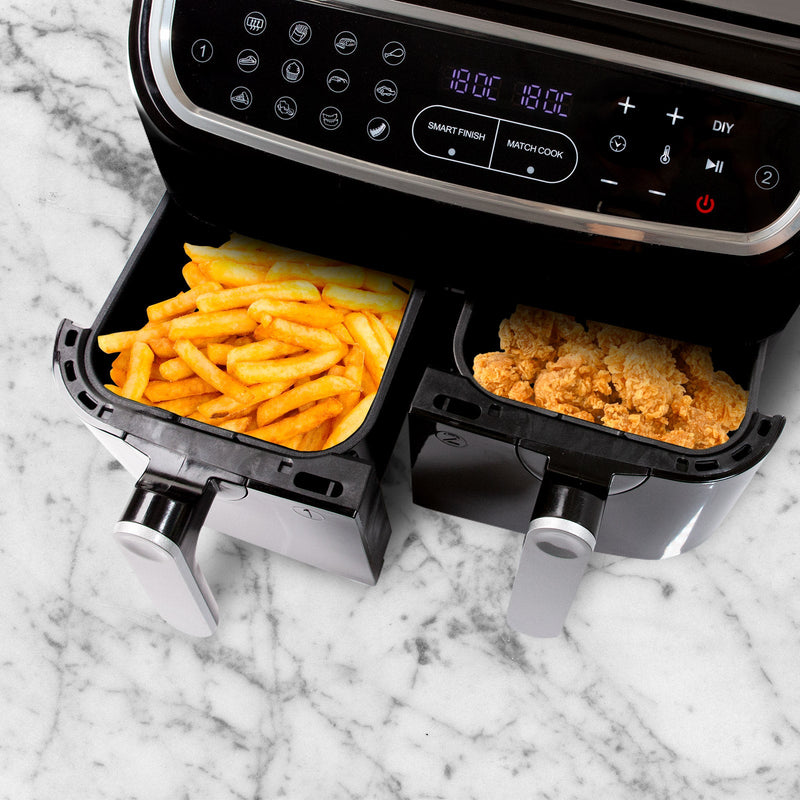 Kitchen Couture DUO 2-Basket 12-in-1 Digital Air Fryer 2 x 4.5 Litre LED Display