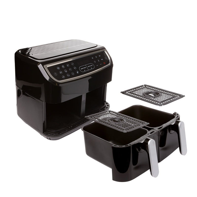 Kitchen Couture DUO 2-Basket 12-in-1 Digital Air Fryer 2 x 4.5 Litre LED Display