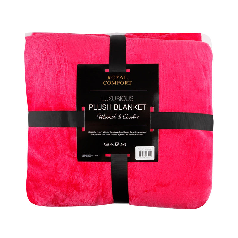 Royal Comfort Plush Blanket Throw Warm Soft Super Soft Large 220cm x 240cm