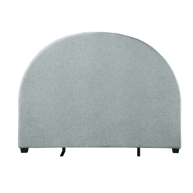 Milano Decor Barcelona Curved Light Grey Bed Head Headboard Bedhead Upholstered