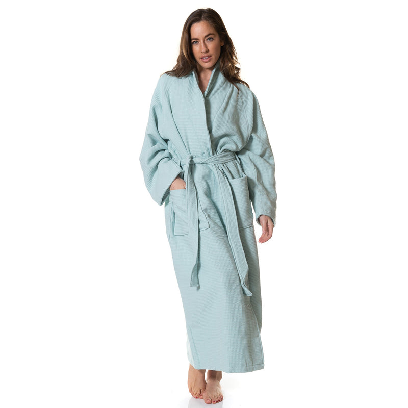 Royal Comfort 100% Cotton Bathrobe Waffle Unisex Ultra Soft Absorbent Durable