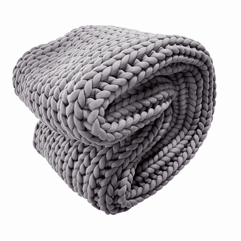 Royal Comfort Chunky Hand Knit Thick Weighted Blanket Plush 6.3KG 203cm x 153cm