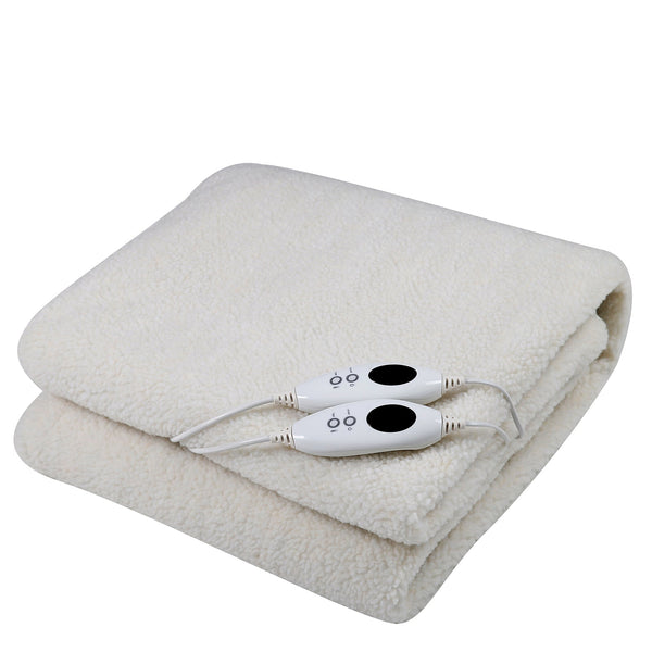 Royal Comfort Fleece Top Electric Blanket Fitted Heated Winter Underlay Washable