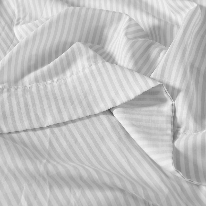 Royal Comfort Striped Flax Linen Blend Quilt Cover Set Soft Touch Bedding