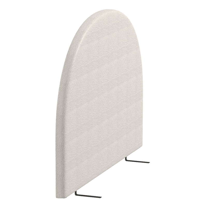 Milano Decor Ariana Curved Boucle Bedhead Headboard Upholstered Cushioned White