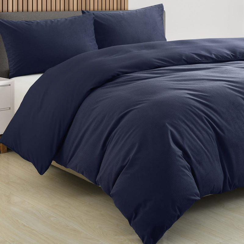 Royal Comfort Velvet Corduroy Quilt Cover Set Super Soft Luxurious Warmth