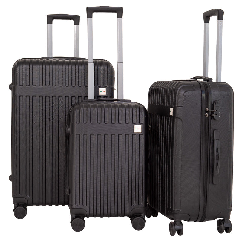 Milano Decor 3 Piece Luggage Set Travel Hard Case 20" 24" 28" Hard Case Durable