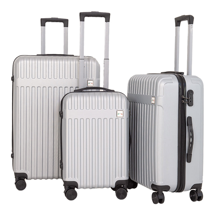 Milano Decor 3 Piece Luggage Set Travel Hard Case 20" 24" 28" Hard Case Durable