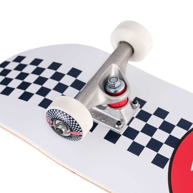 RAD Complete Progressive 7.75" x 31" Skateboard  - Checker Stripe White/Navy