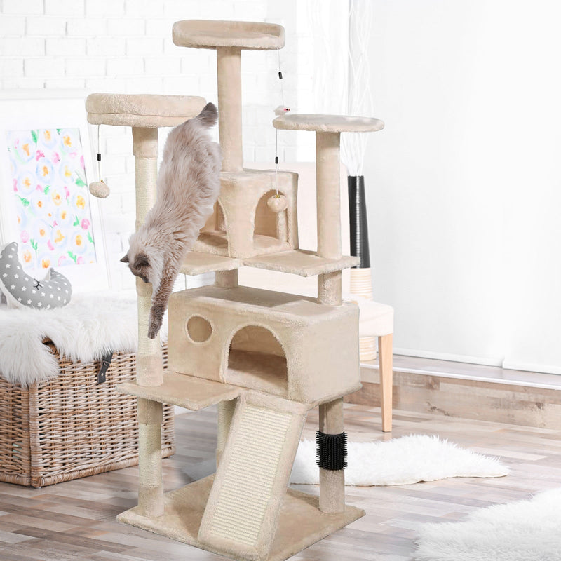 4Paws Cat Tree Scratching Post House Furniture Bed Luxury Plush Play 152cm