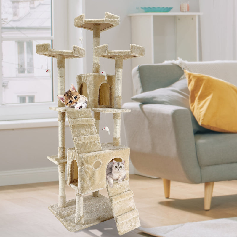 4Paws Cat Tree Scratching Post House Furniture Bed Luxury Plush Play 180cm