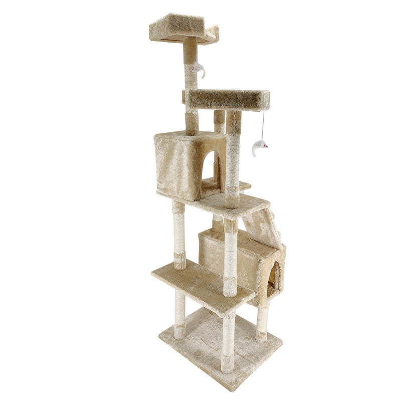 4Paws Cat Tree Scratching Post House Furniture Bed Luxury Plush Play 180cm