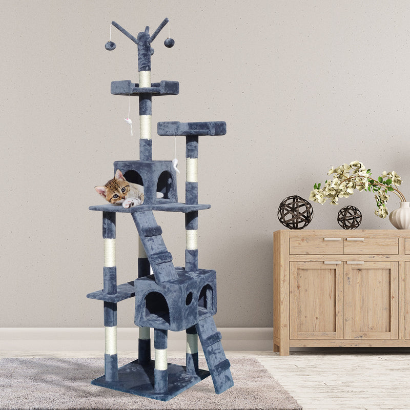 4Paws Cat Tree Scratching Post House Furniture Bed Luxury Plush Play 200cm