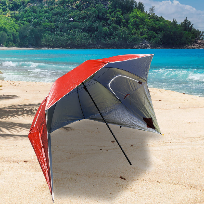 Havana Outdoors Beach Umbrella 2.4M Outdoor Garden Beach Portable Shade Shelter