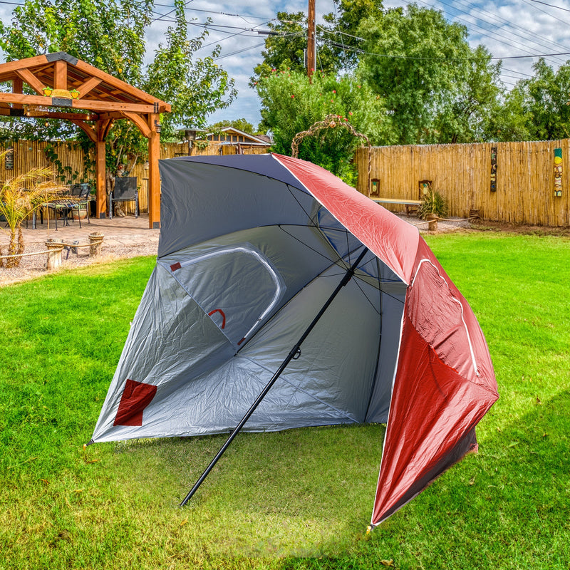 Havana Outdoors Beach Umbrella 2.4M Outdoor Garden Beach Portable Shade Shelter