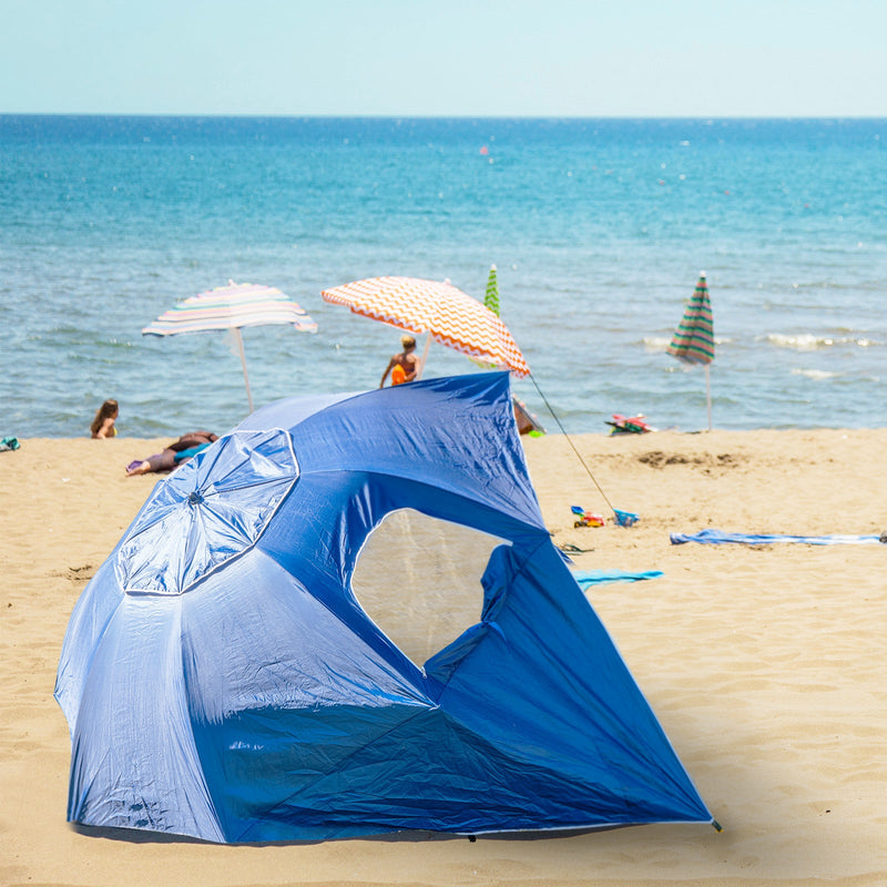 Havana Outdoors Beach Umbrella 2.4M Outdoor Garden Beach Portable Shade Shelter