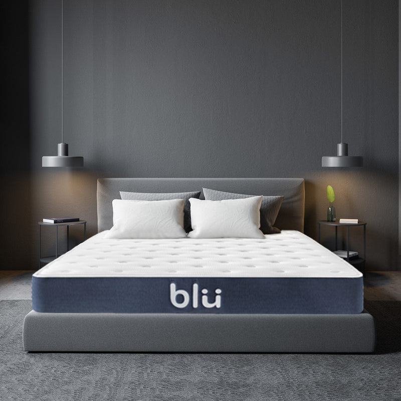 Milano Blu Mattress Hybrid Memory Foam Bonnell Spring Design Medium Firm 23cm