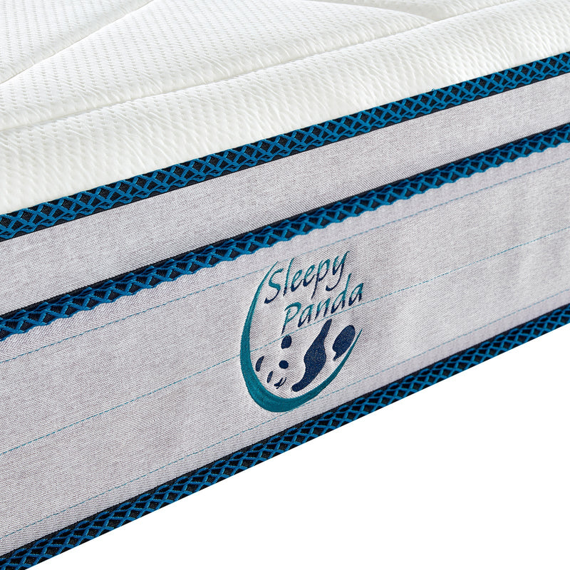 Sleepy Panda Mattress 5 Zone Pocket Spring EuroTop Medium Firm 30cm Thickness