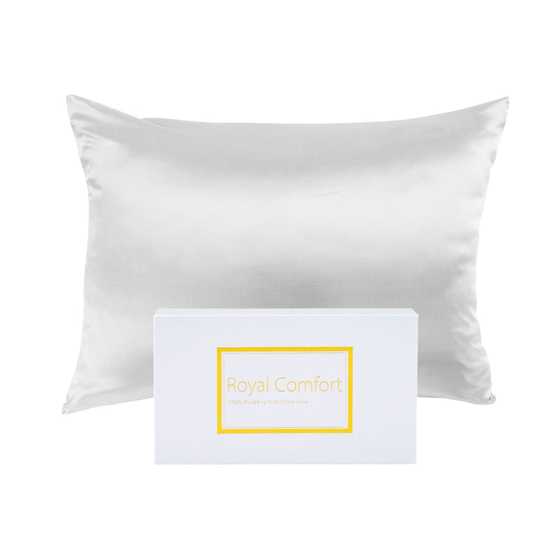 Royal Comfort Pure Silk Pillow Case 100% Mulberry Silk Hypoallergenic Pillowcase