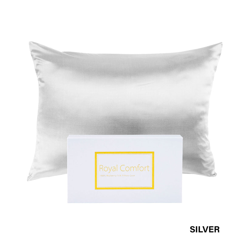 Royal Comfort Pure Silk Pillow Case 100% Mulberry Silk Hypoallergenic Pillowcase