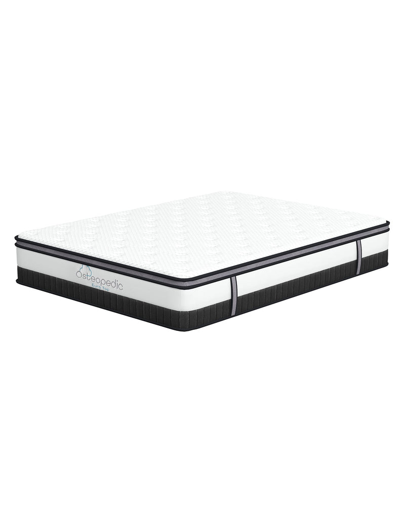 Osteopedic Euro Top Mattress Pocket Spring Medium EuroTop Hybrid Design Bed 30CM