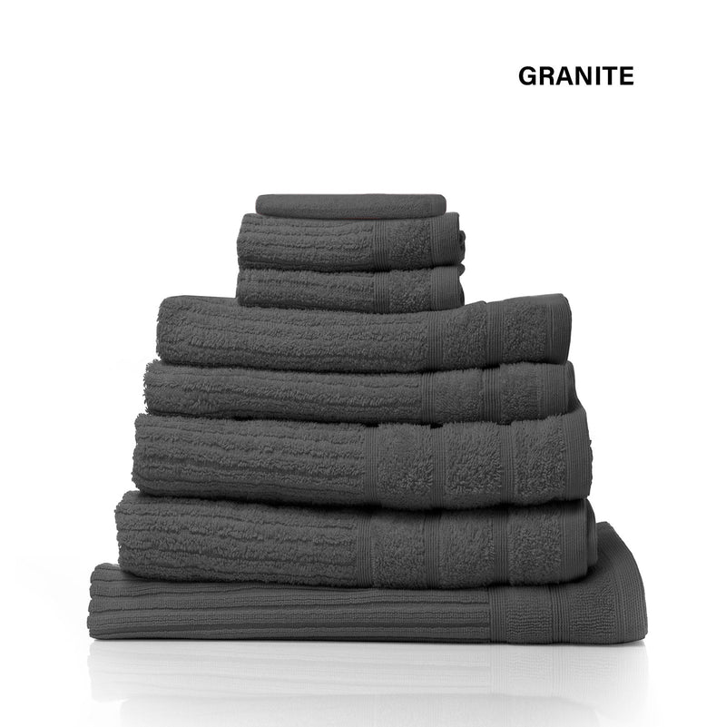 Royal Comfort Eden Cotton 600GSM 8 Piece Luxury Bath Towels Set