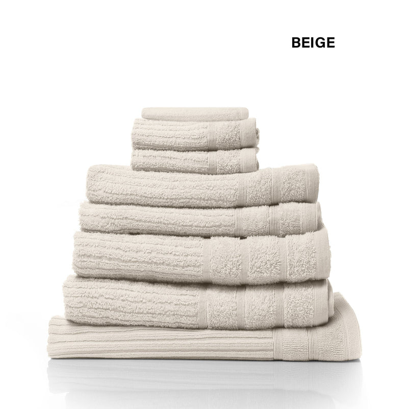 Royal Comfort Eden Egyptian Cotton 600GSM 8 Piece Luxury Bath Towels Set