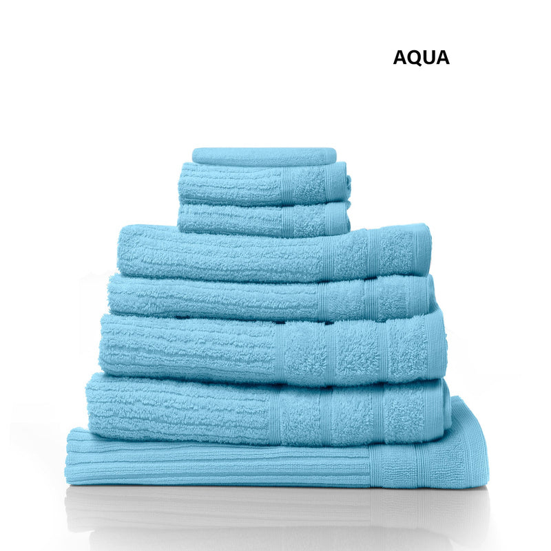 Royal Comfort Eden Egyptian Cotton 600GSM 8 Piece Luxury Bath Towels Set